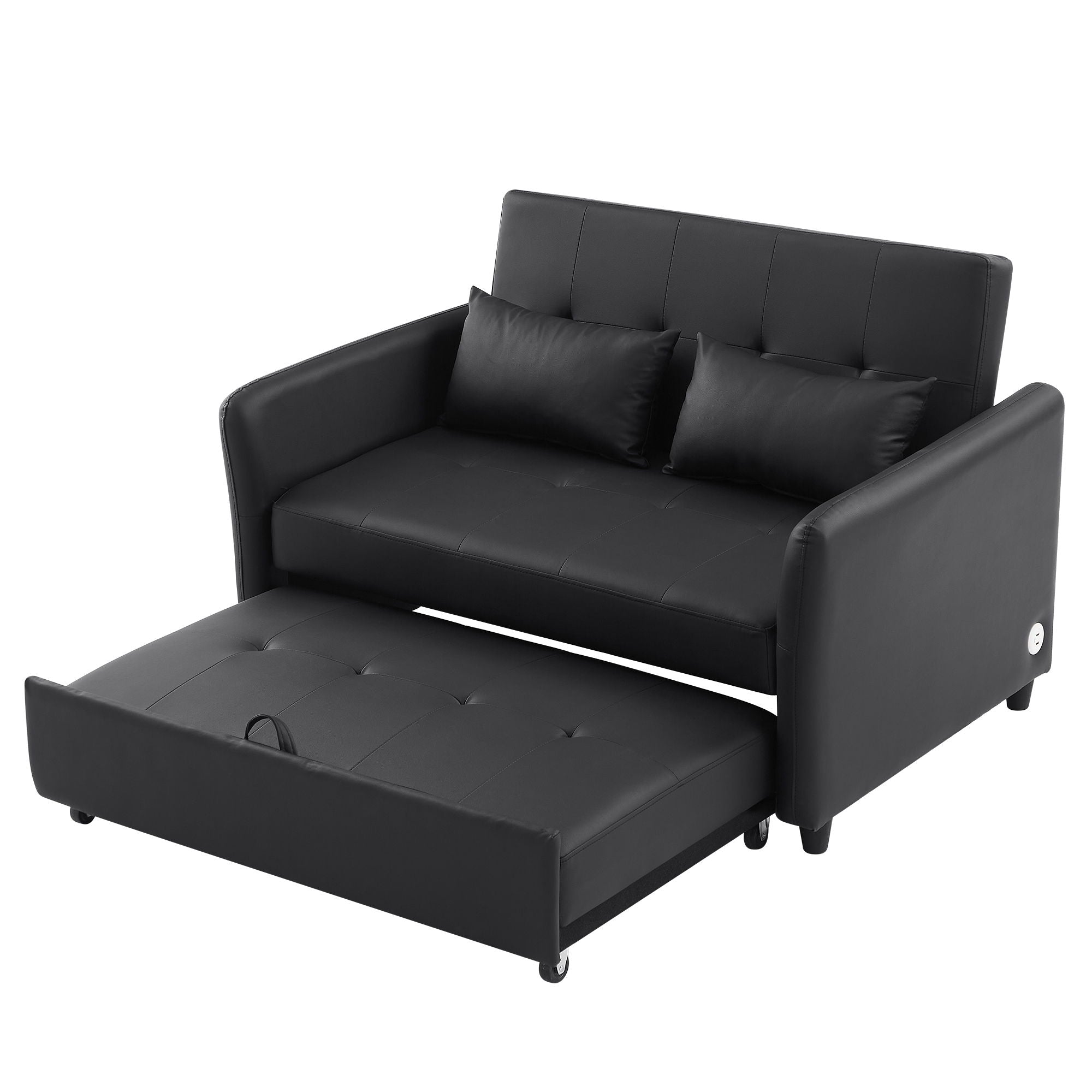 Convertible Sleeper Bed, Adjustable Oversized Armchair With 3 USB Ports