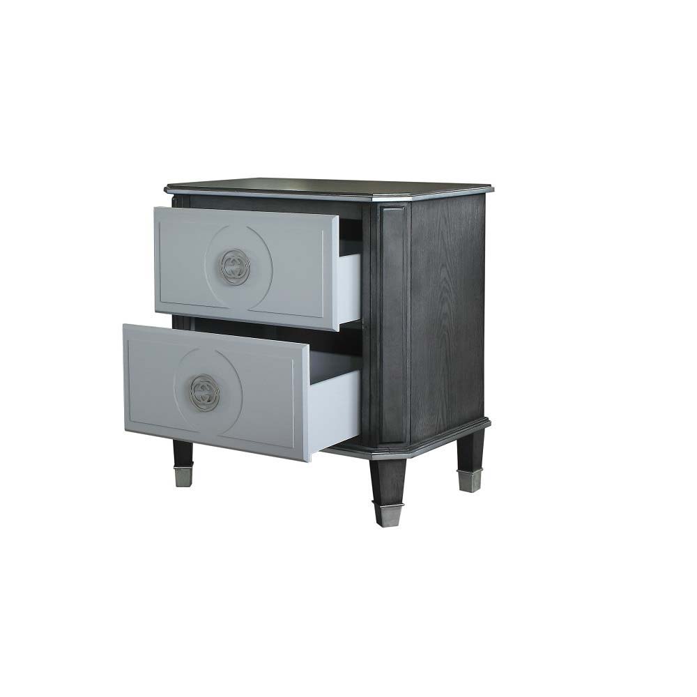 House Beatrice - Nightstand - Charcoal & Light Gray
