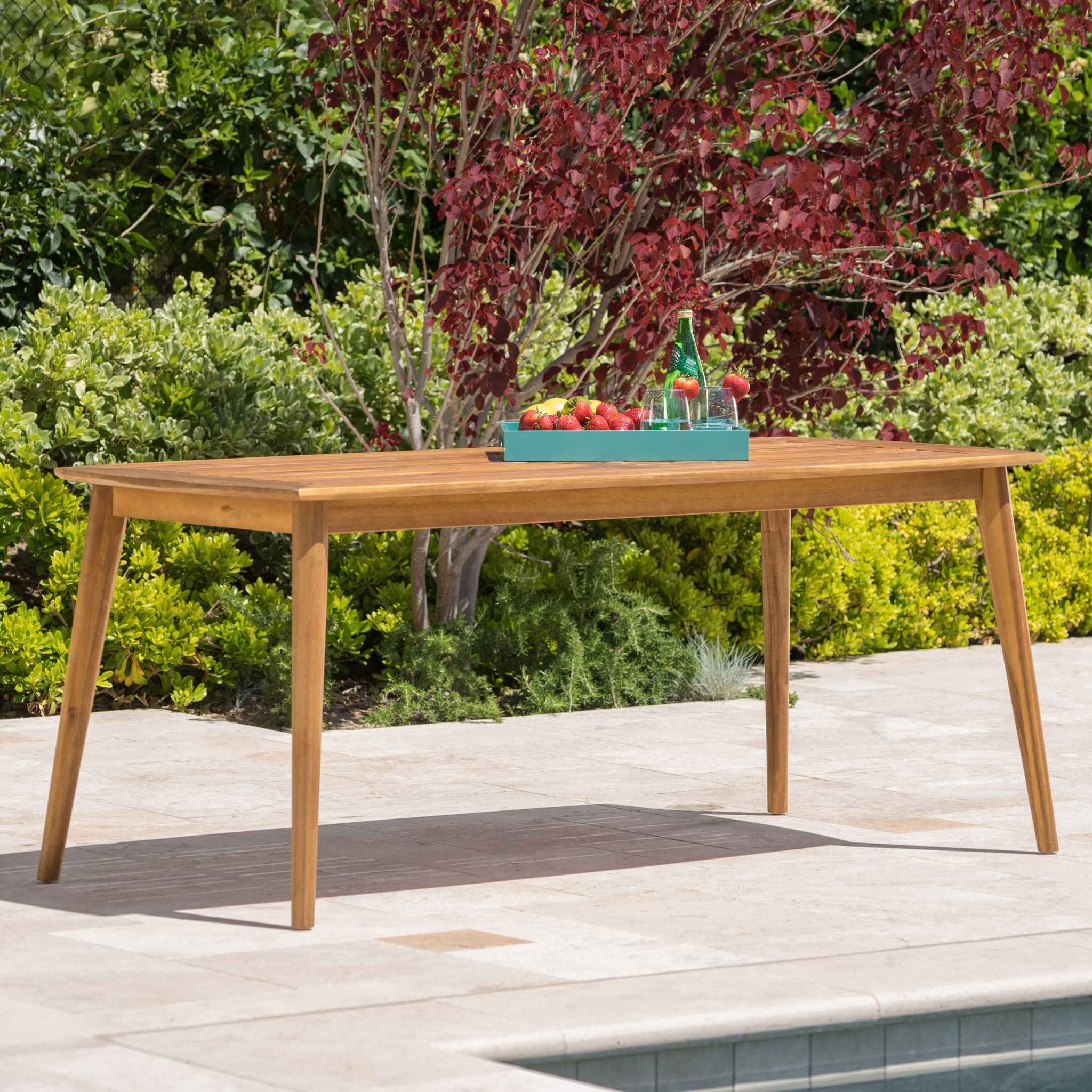 Outdoor Dining Table With Frame - Teak