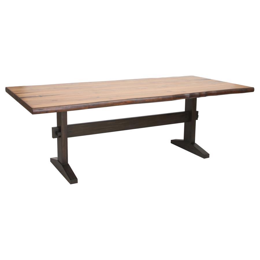 Coaster Fine Furniture Bexley - 5 Piece Rectangular Live Edge Dining Table Set - Honey | Meri Furniture