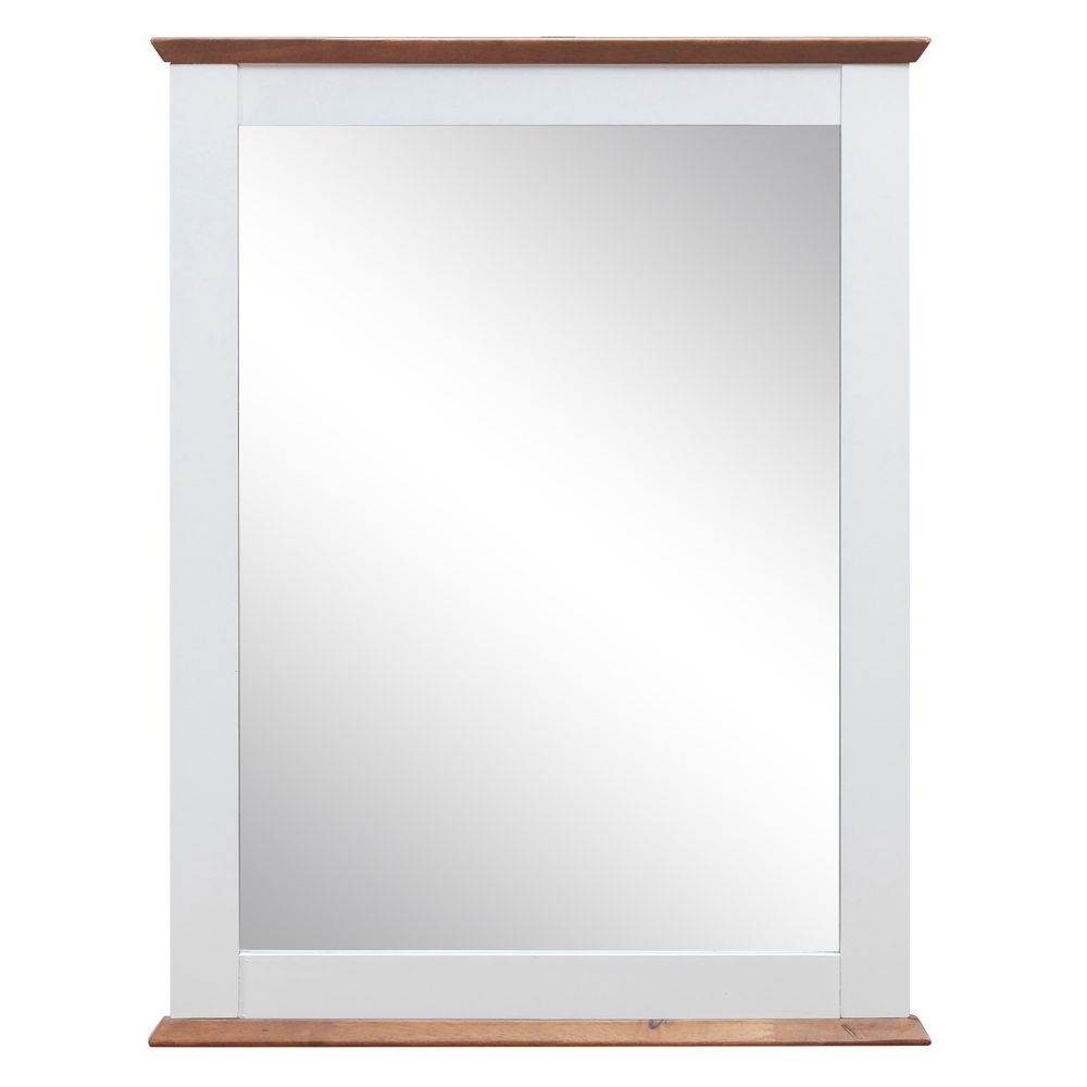 ACME Farah - Mirror - White & Oak | Meri Furniture