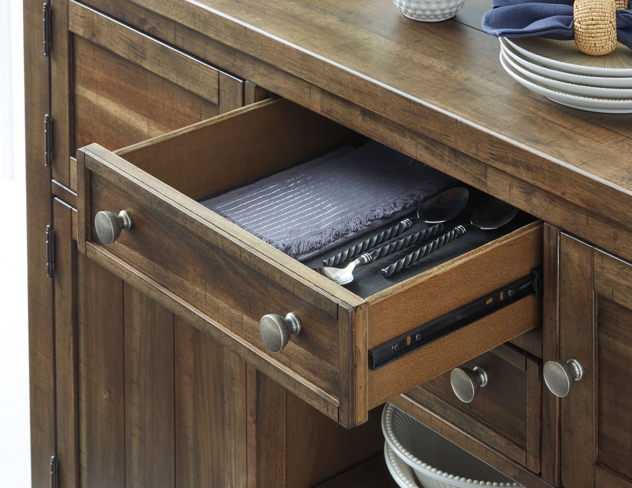 Moriville - Dining Room Server - Grayish Brown