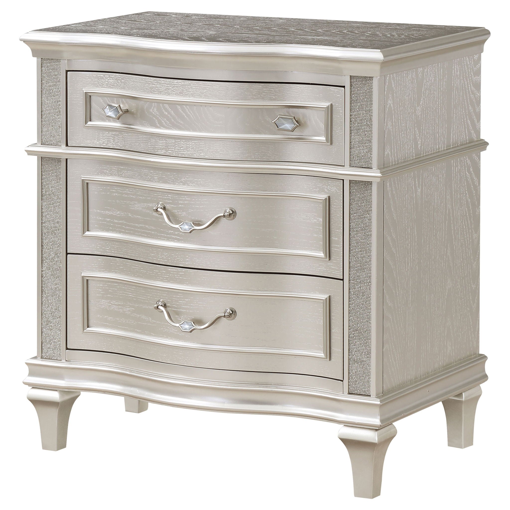 Evangeline - 3 Drawer Nightstand - Oak