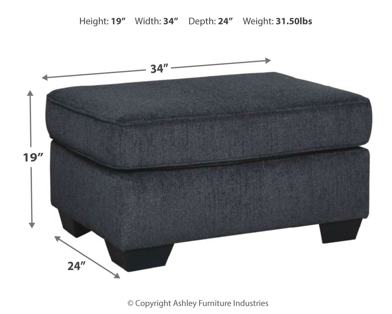 Ashley Furniture Altari - Ottoman | Meri Furniture