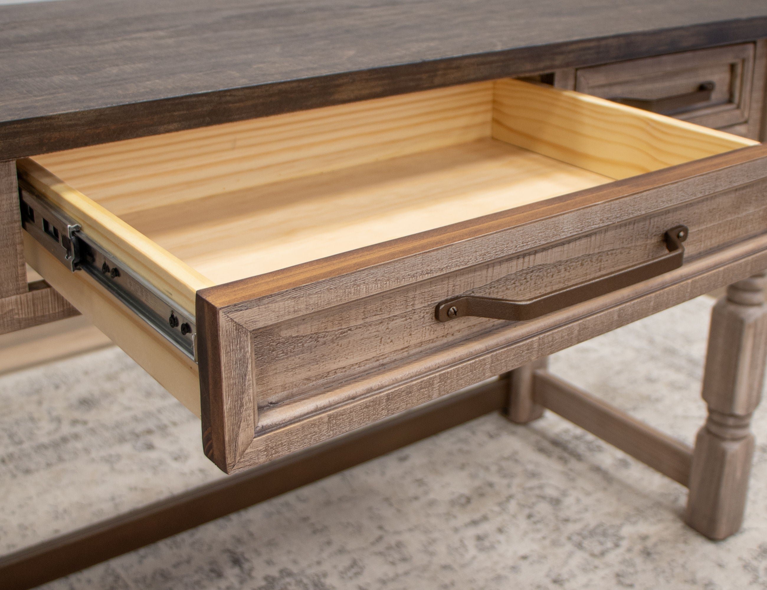International Furniture Direct Natural Stone - Desk - Taupe Brown | Meri Furniture