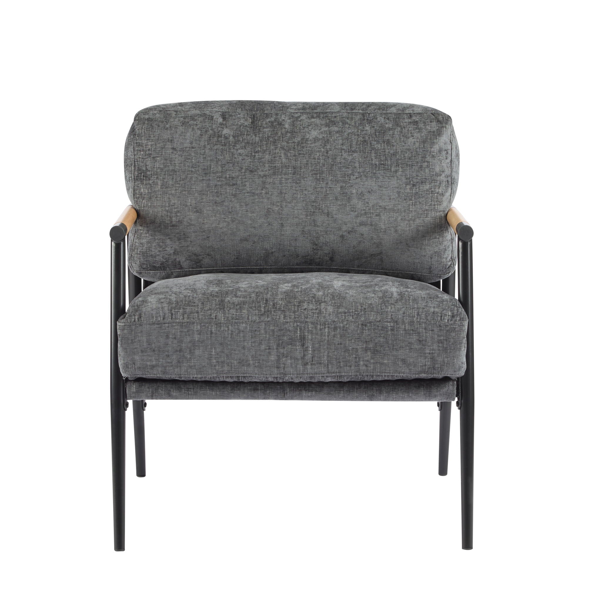 Modern Accent Chair With Plush Cushions, Cozy Seating
