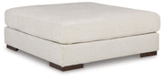 Ashley® Lyndeboro - Natural - Oversized Accent Ottoman | Meri Furniture