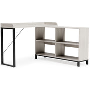Signature Design by Ashley® Bayflynn - White / Black - L-desk | Meri Furniture