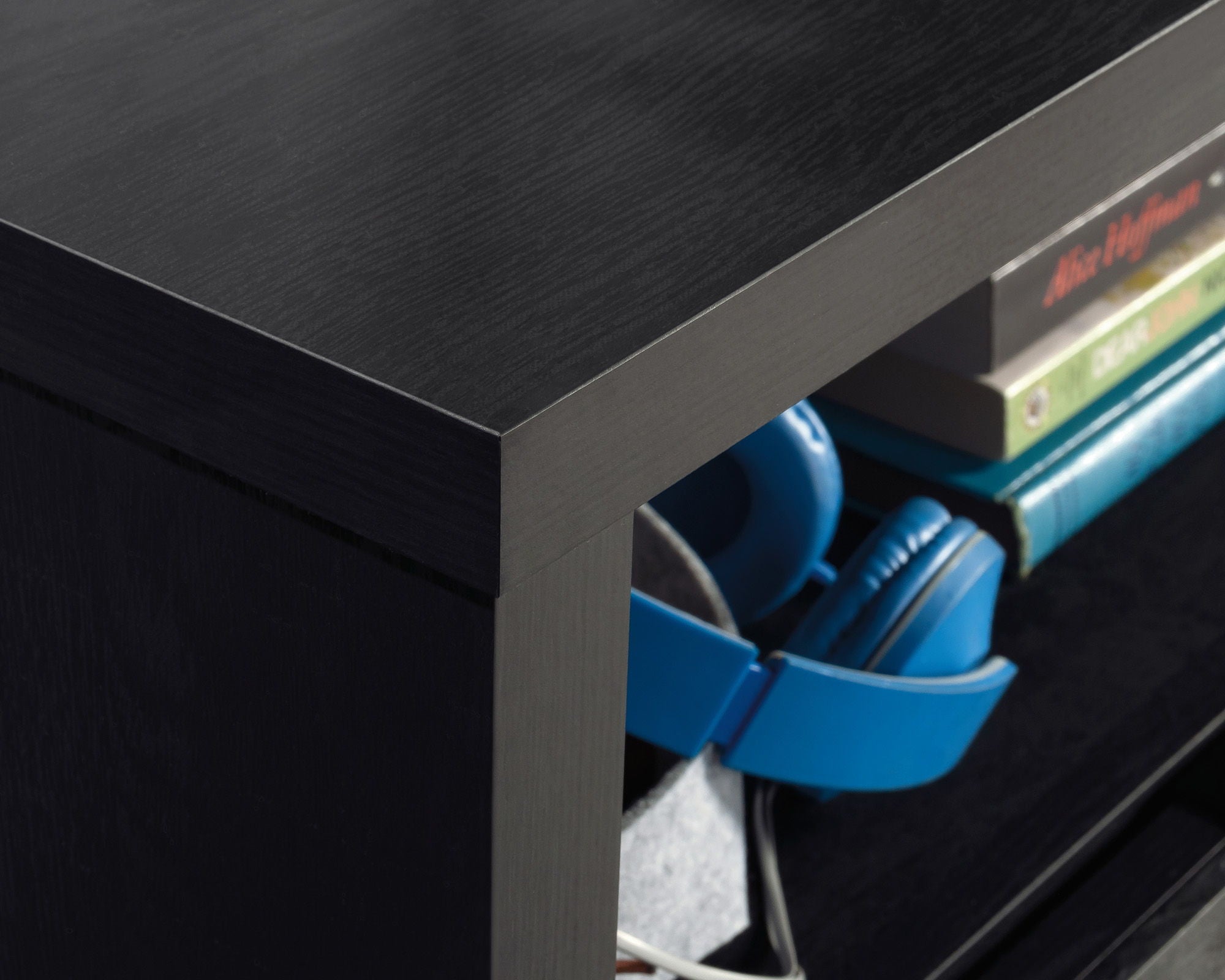 TV Credenza with Drawers in Raven Oak