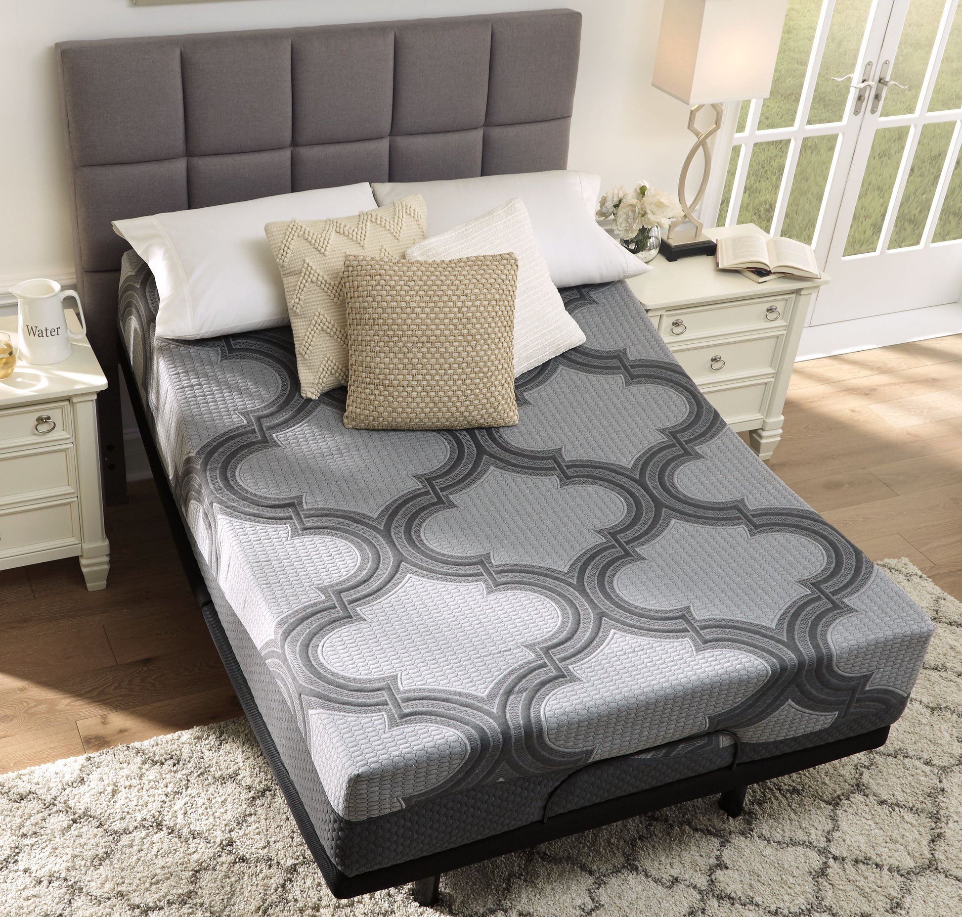 Ashley Sleep® 1100 Series - Hybrid Mattress, Adjustable Base | Meri Furniture