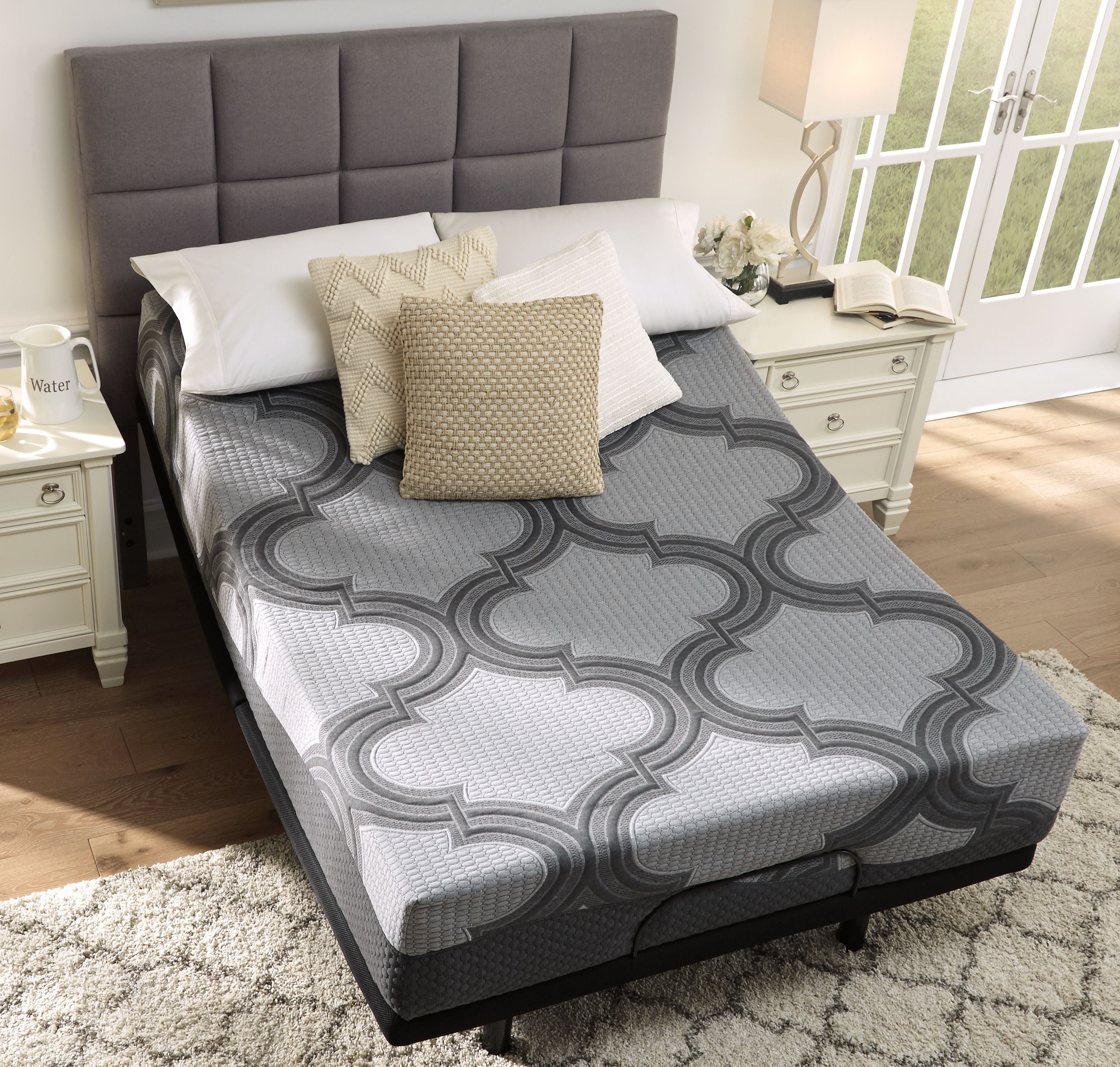 Ashley Sleep® 1100 Series - Hybrid Mattress, Adjustable Base | Meri Furniture