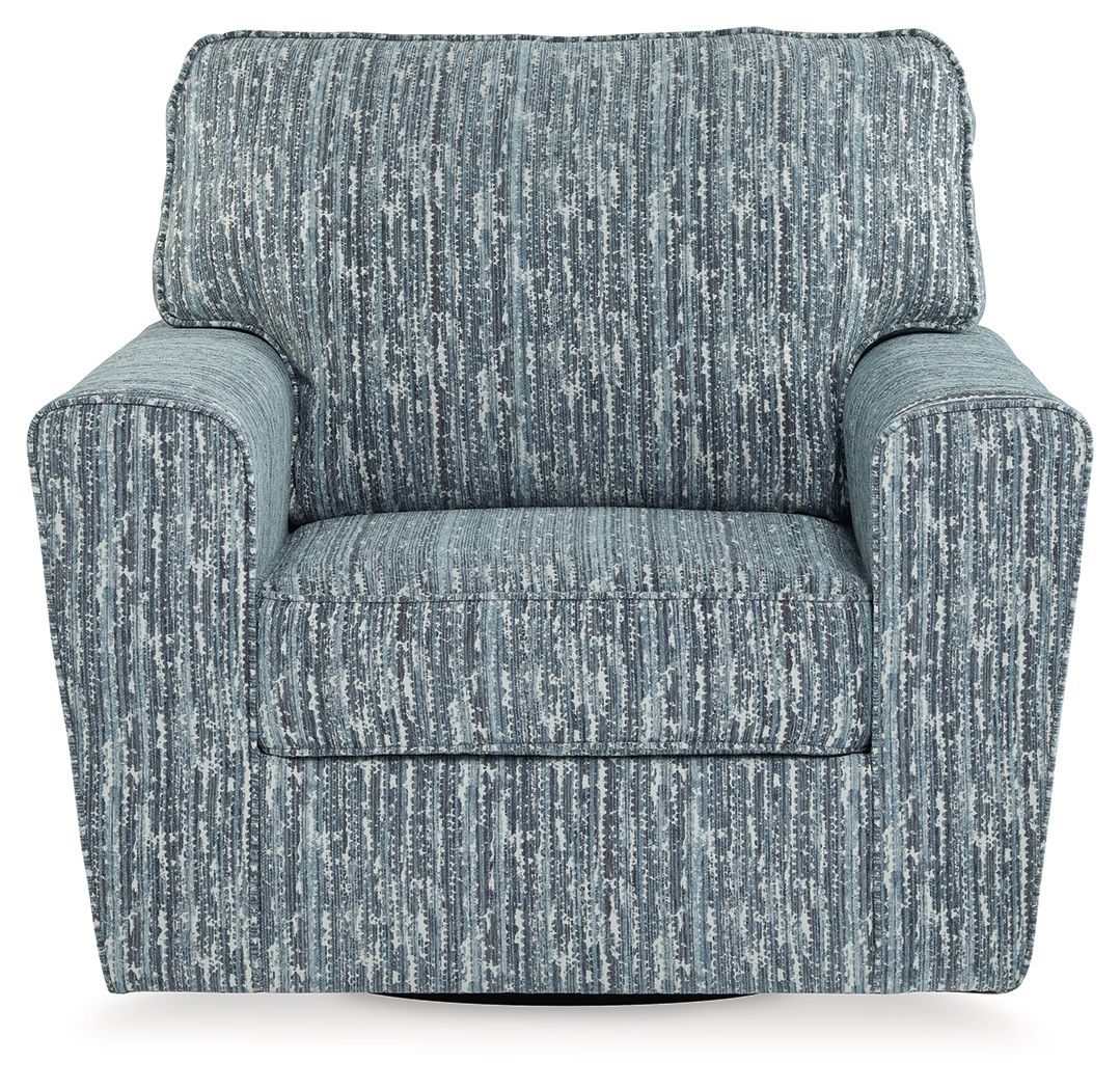 Signature Design by Ashley® Aterburm - Twilight - Swivel Accent Chair | Meri Furniture