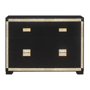 Lively - Dresser With Glitter Detail And Thick Bar Handle Hardware - Black