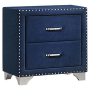 Coaster Fine Furniture Melody - Upholstered 2-Drawer Nightstand | Meri Furniture