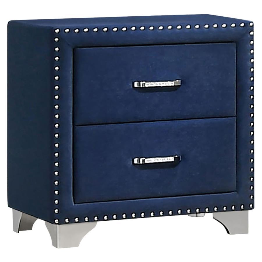 Coaster Fine Furniture Melody - Upholstered 2-Drawer Nightstand | Meri Furniture