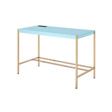 Rectangular Writing Desk No Storage : Finish Metal Base.