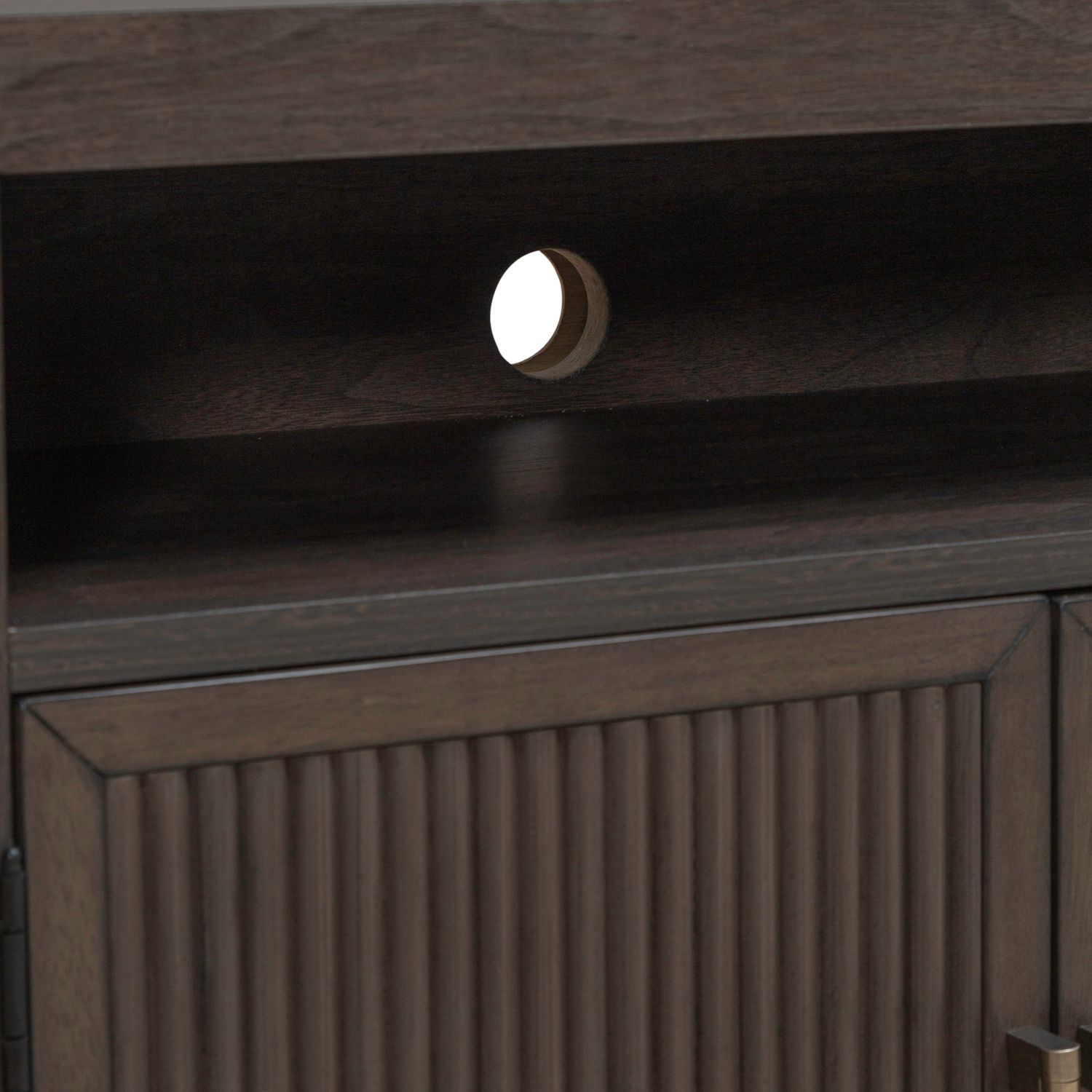 Modern Edge - Bedside Chest With Charging Station - Brown