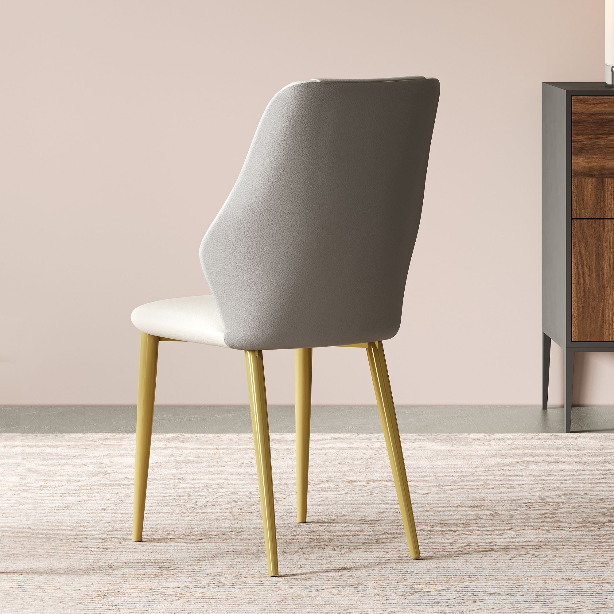 Dining Chairs (Set of 2) - Beige / Gray