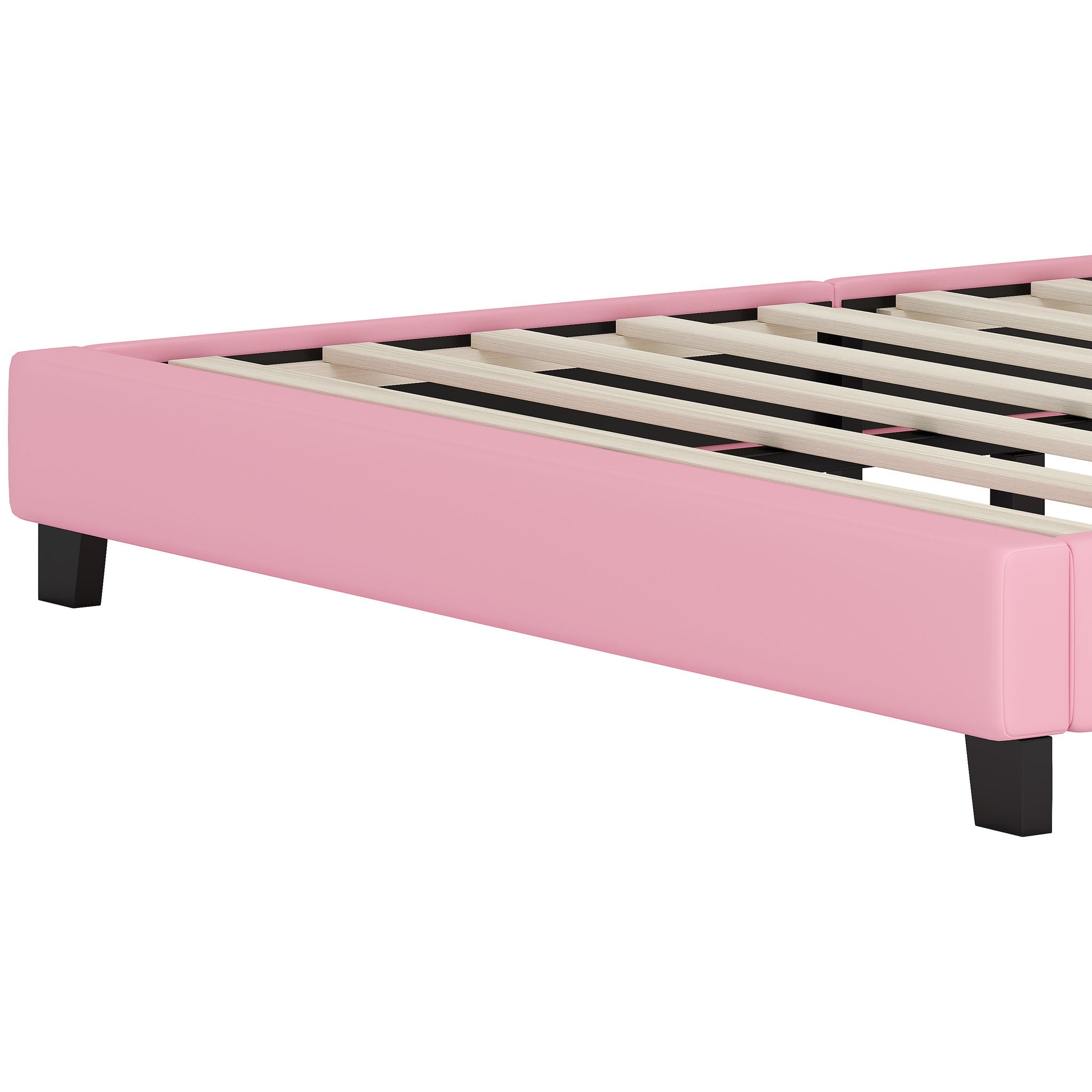 Upholstered Princess Platform Bed With Crown Headboard