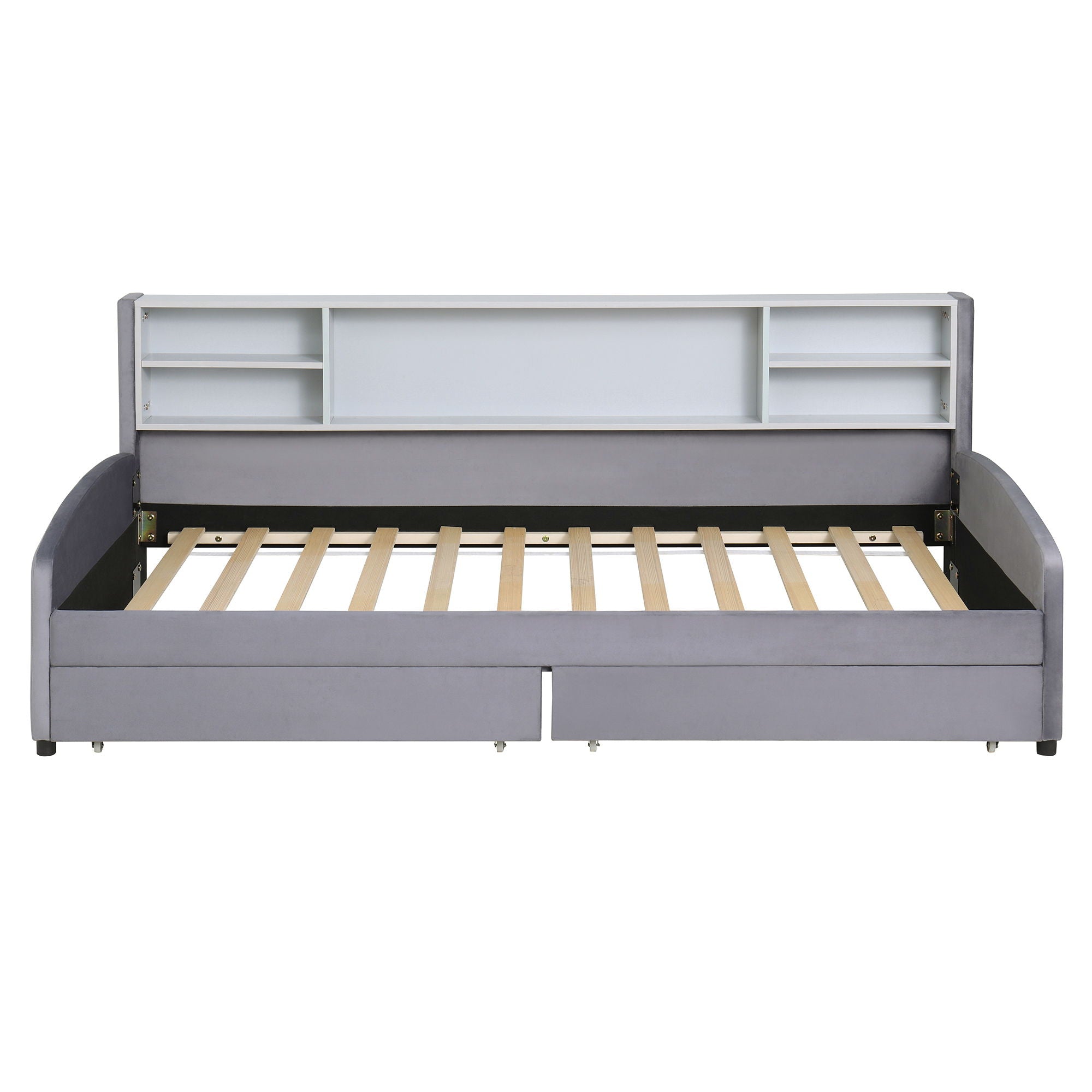 Luxurious Upholstered Platform Bed With Storage Drawers