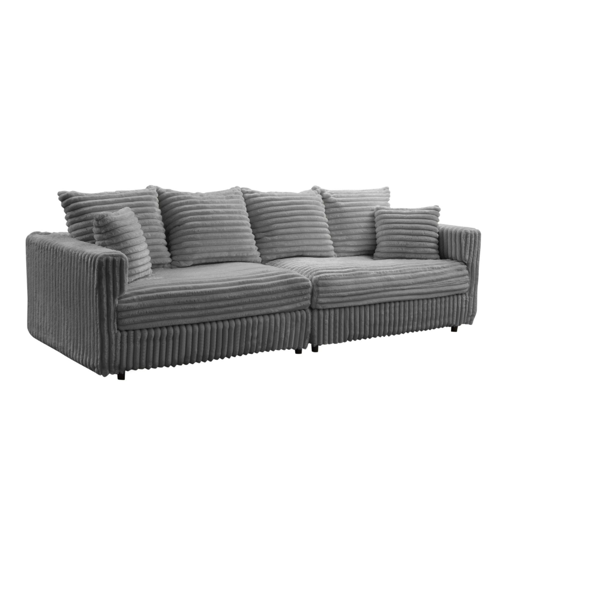 Modern Comfy Upholstered 4 Seat Sofa Cloud Couch,Deep Seat With Soft Pillows