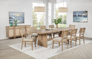 Coaster Fine Furniture Kailani - 10 Piece Wood Dining Set with Sideboard - Beige Oak | Meri Furniture