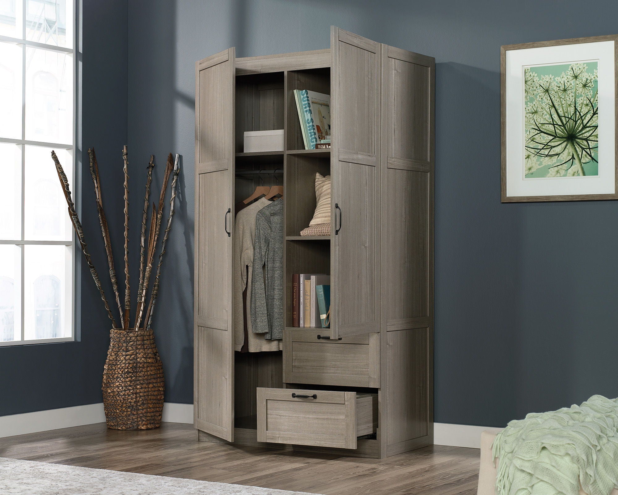 Wardrobe/Storage Cabinet Silver Sycamor