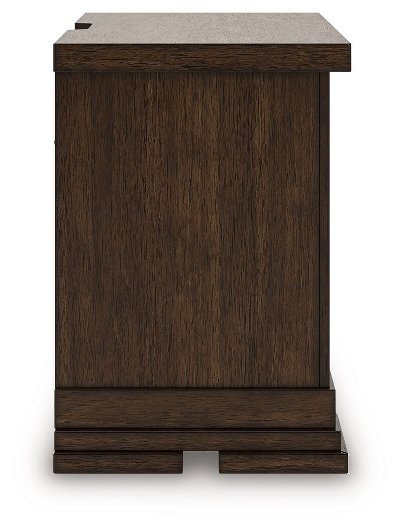 Taffenbrook - Three Drawer Night Stand - Medium Brown