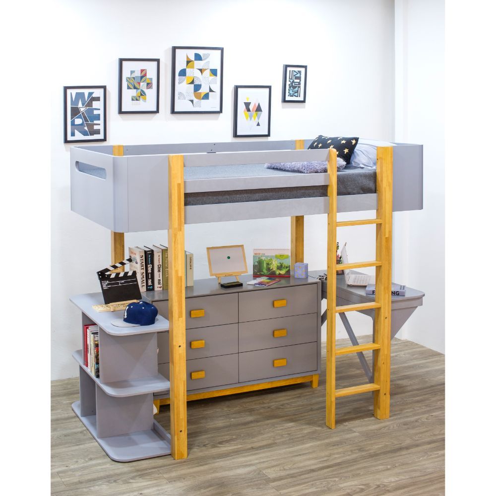 ACME Saiyan - Dresser - Gray & Natural | Meri Furniture