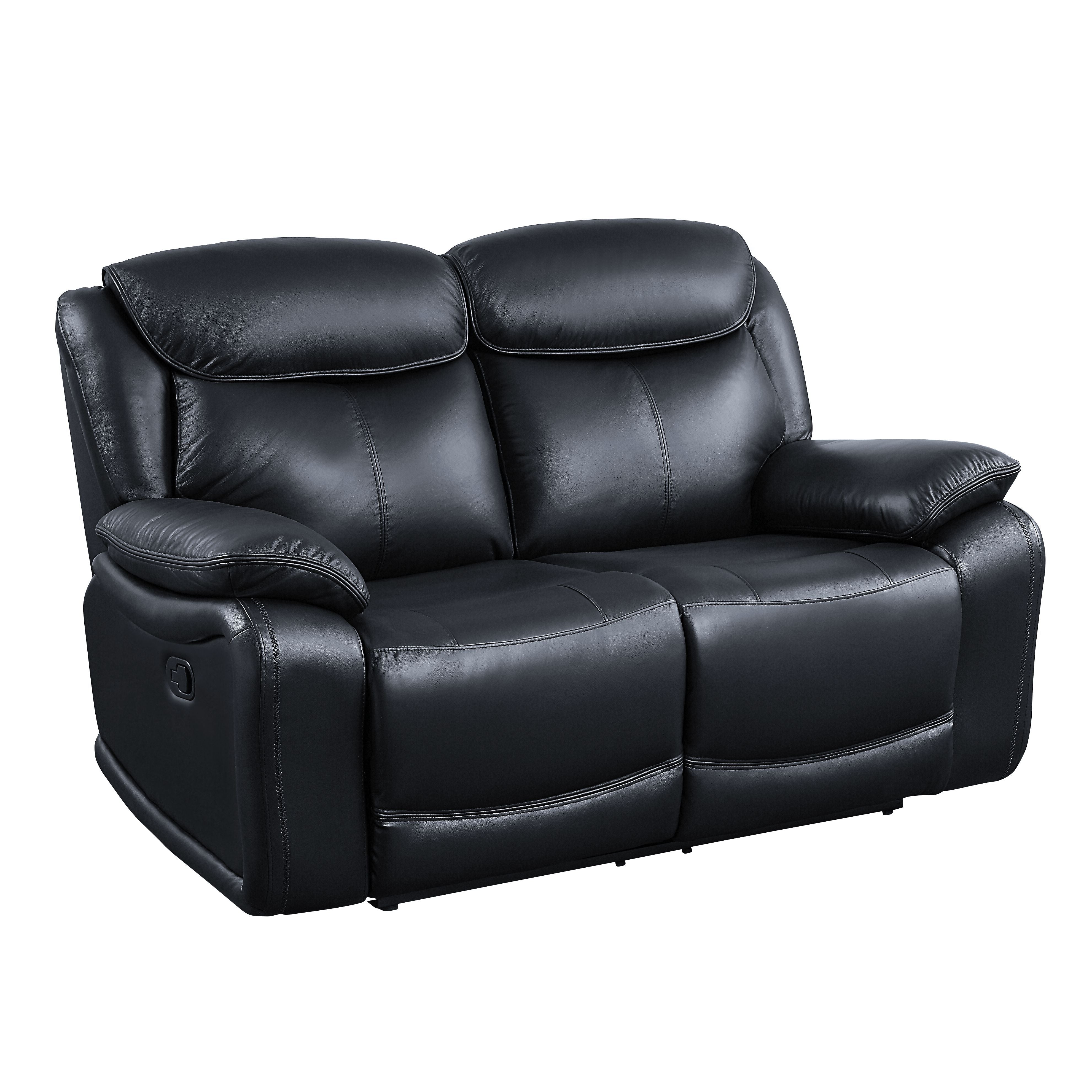 ACME Ralorel - Loveseat - Black Top Grain Leather | Meri Furniture