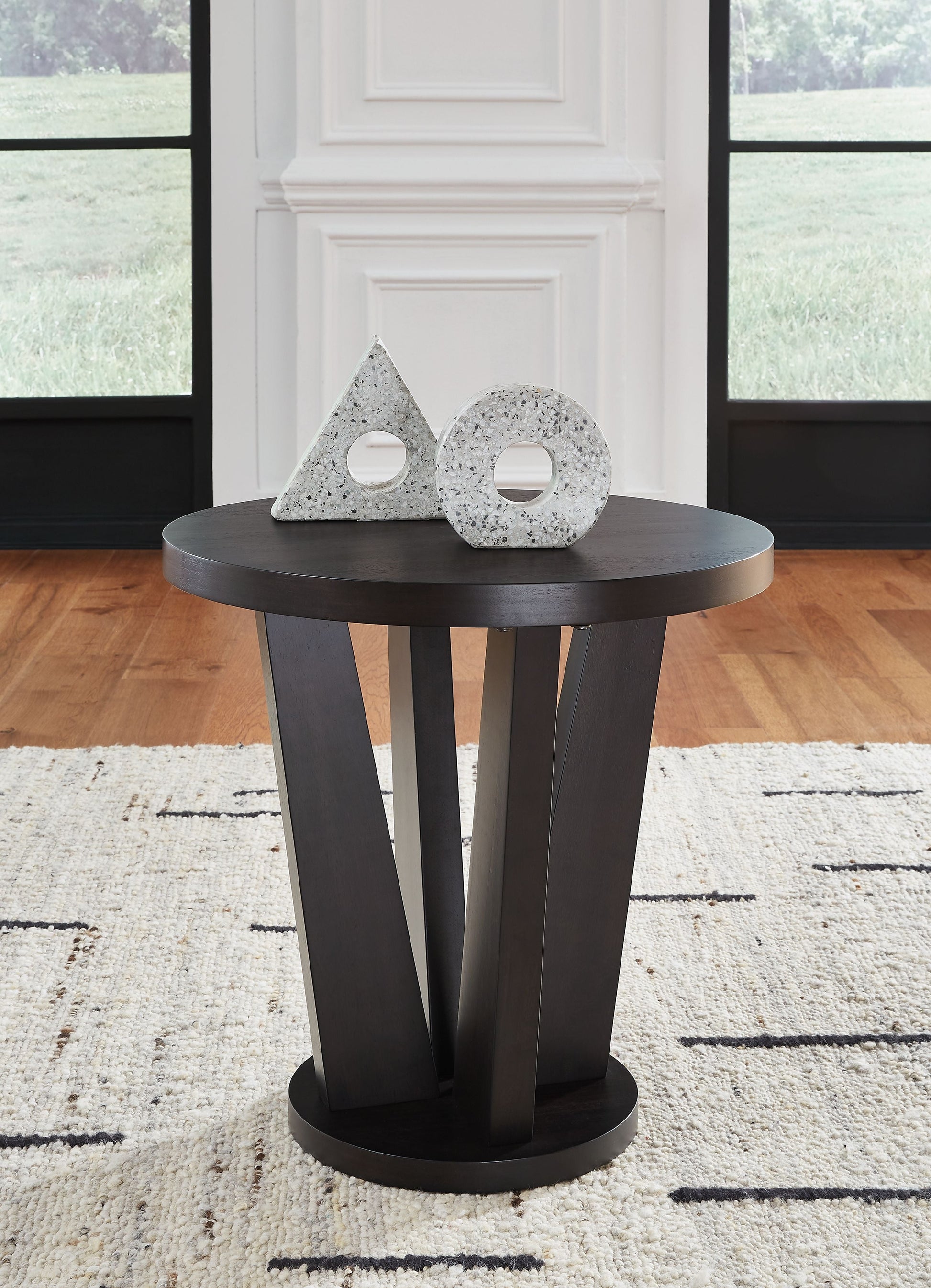 Signature Design by Ashley® Chasinfield - Dark Brown - Round End Table | Meri Furniture