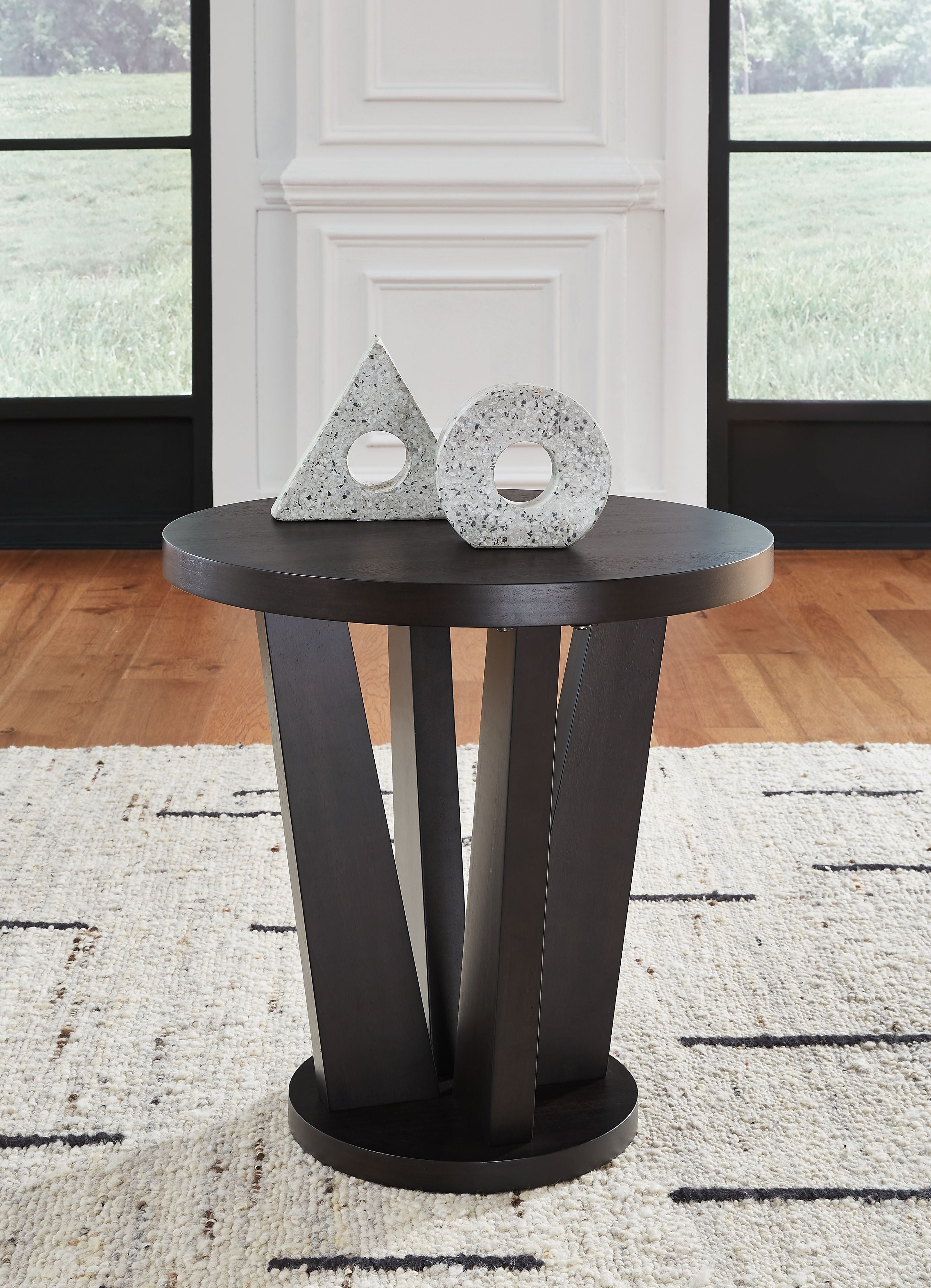 Signature Design by Ashley® Chasinfield - Dark Brown - Round End Table | Meri Furniture