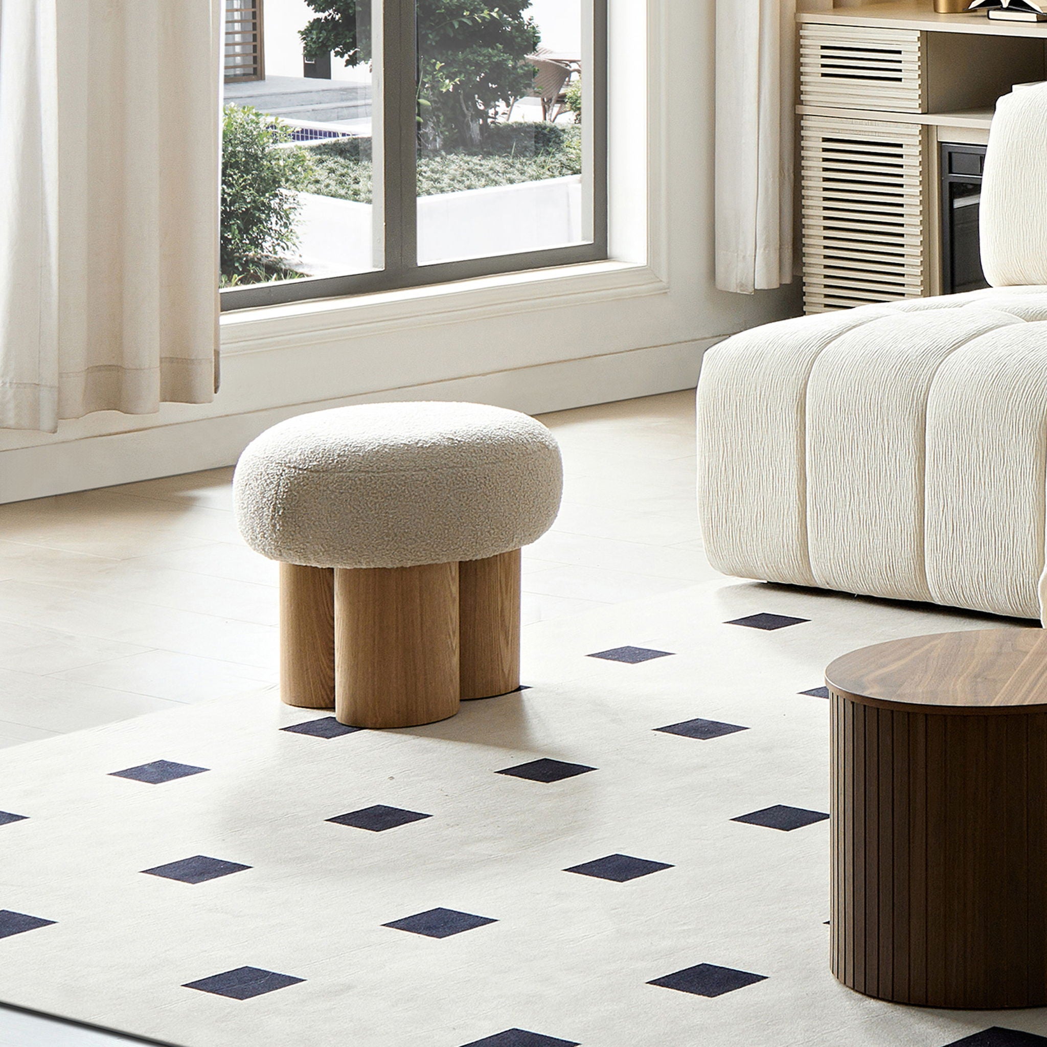 Versatile Mushroom Stool With Cushion