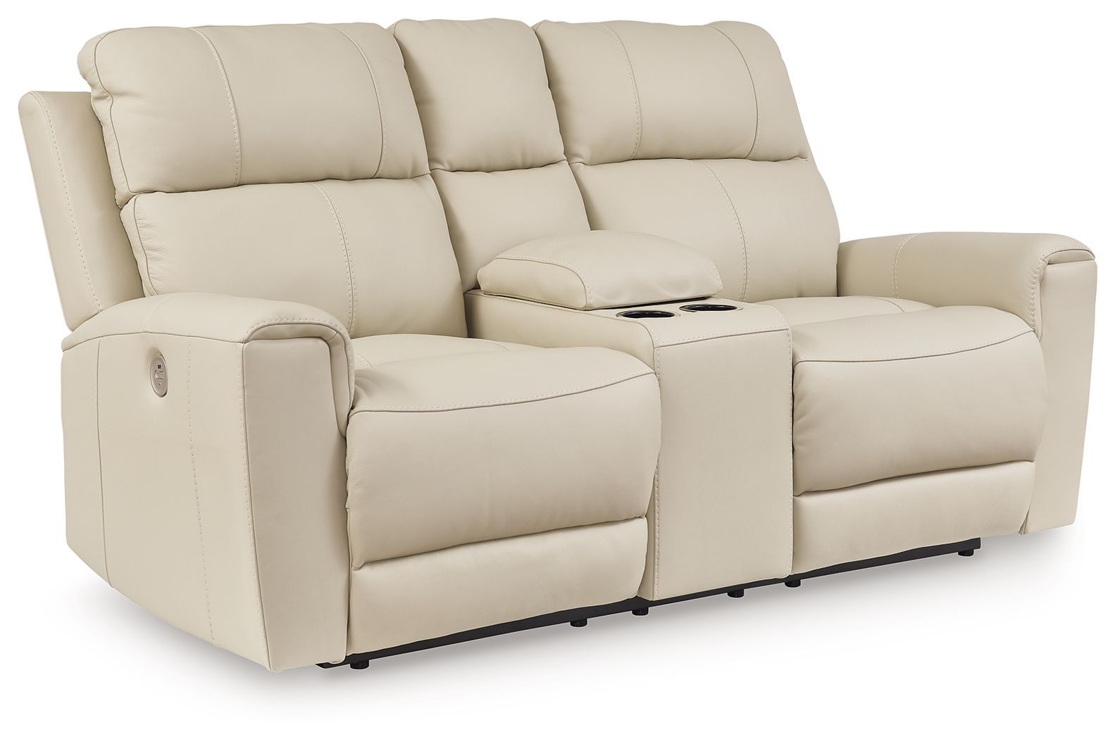 Signature Design by Ashley® Dahlmoore - Almond - Dbl Power Reclining Loveseat With Console | Meri Furniture