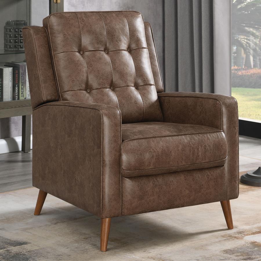 Coaster Fine Furniture Davidson - Upholstered Tufted Push Back Recliner | Meri Furniture