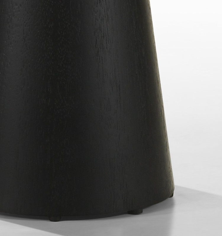 Jasper Ebony Black 20"W Round Console Table with Pedestal Base