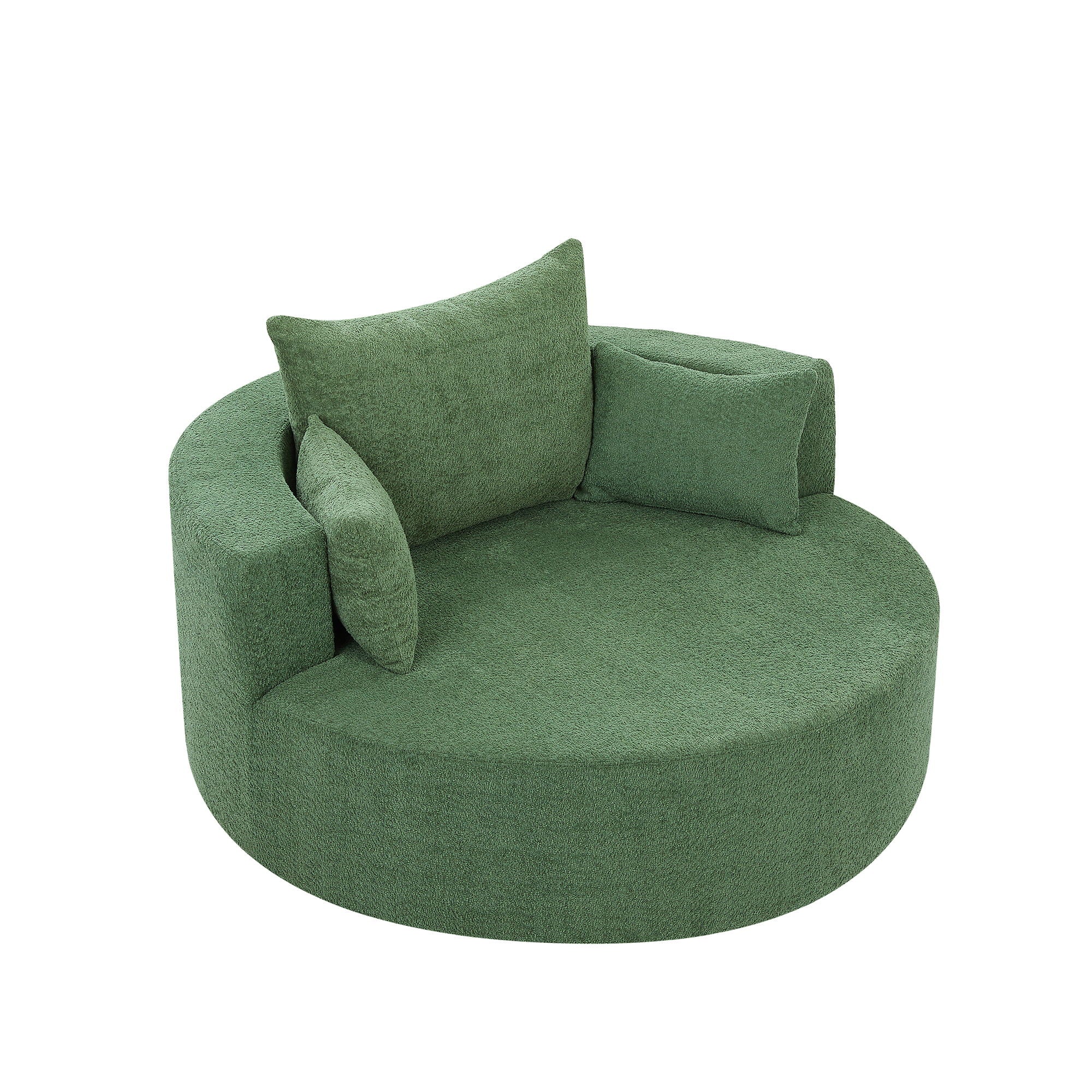 360° Swivel Accent Barrel Chair With 3 Removable Pillows For Living Room