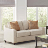 Christine - Upholstered Sloped Arm Loveseat - Beige