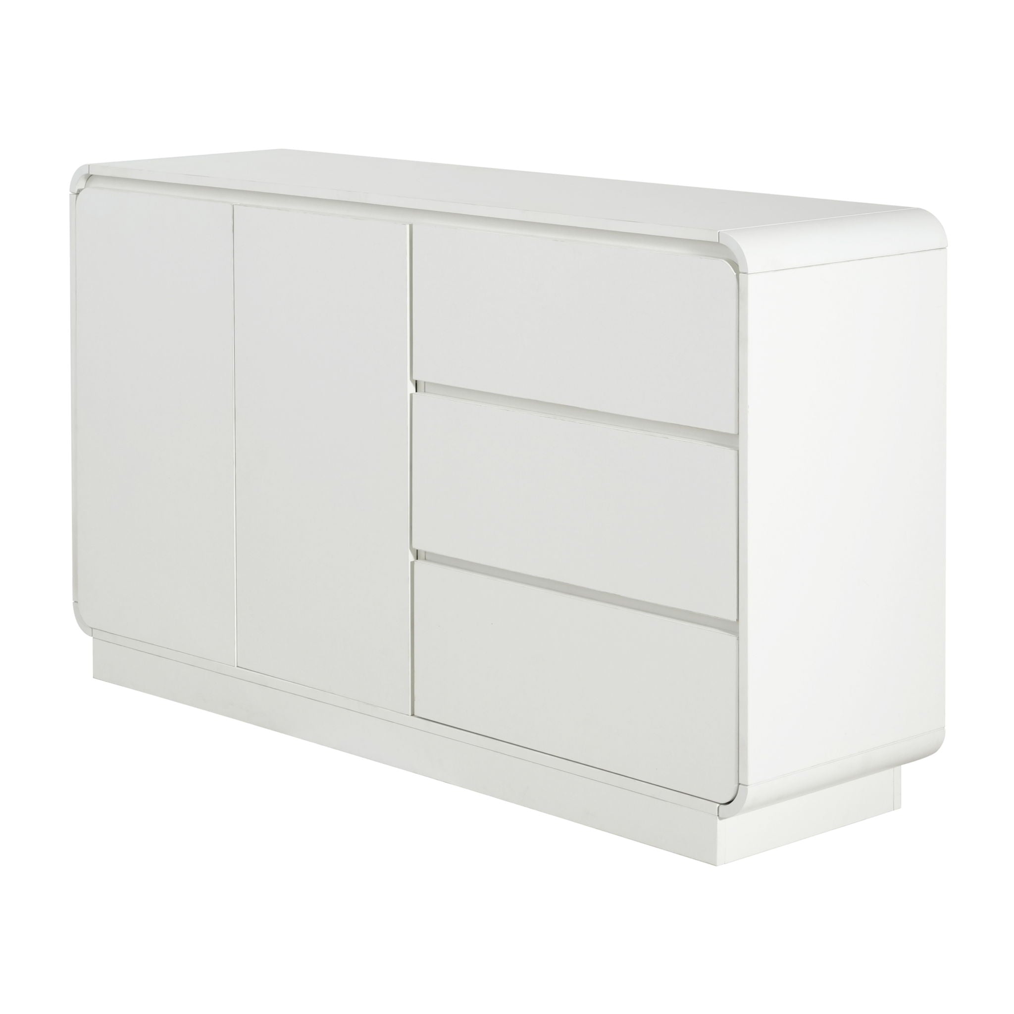 Sideboard, Wide Storage With 2 Doors And 3 Drawers
