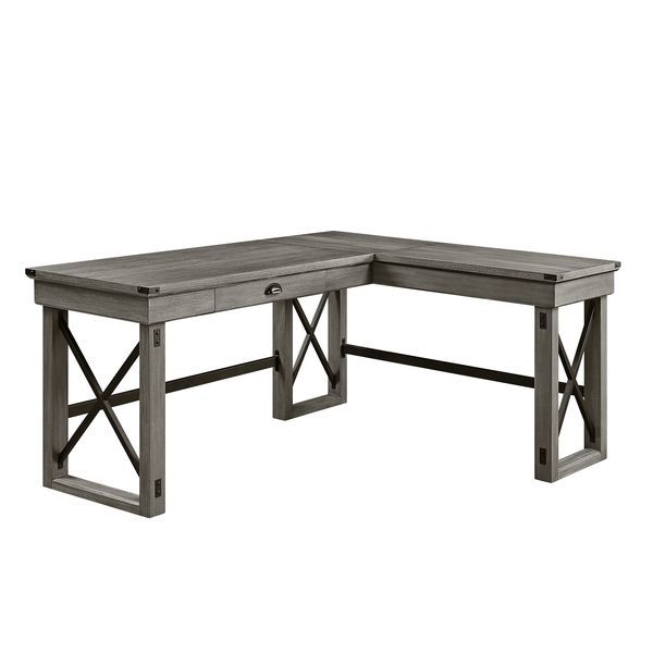 ACME Corner Writing Desk Orientation: "L" Shape Left Top Storage: 1 DrawerSlatted BaseFull Extension Drawer GlideSide Metal Drawer GlideFelt Lined Drawer | Meri Furniture