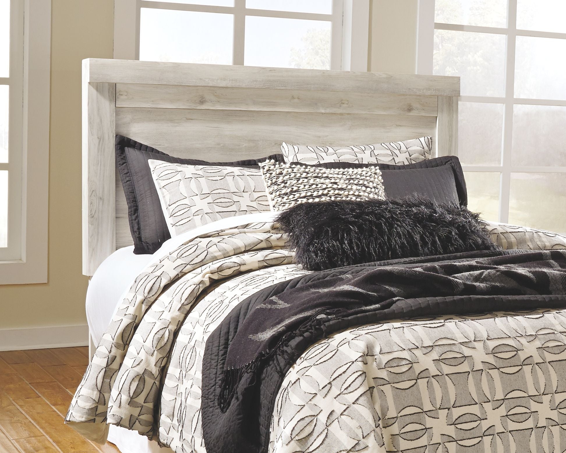 Signature Design by Ashley® Bellaby - Panel Headboard With Bolt On Metal Frame | Meri Furniture