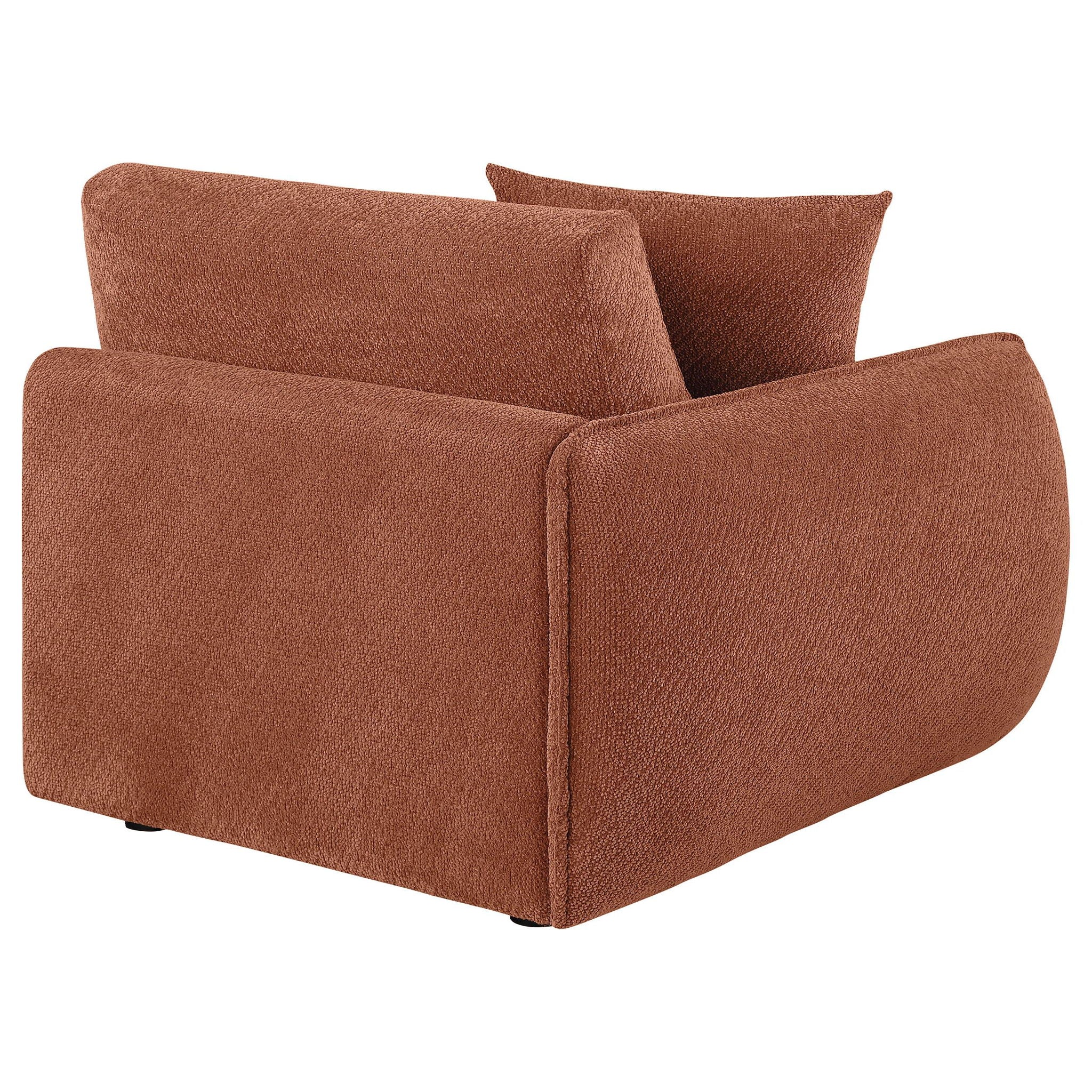 Elysia Chenille Upholstered Modular LAF Chair Coral