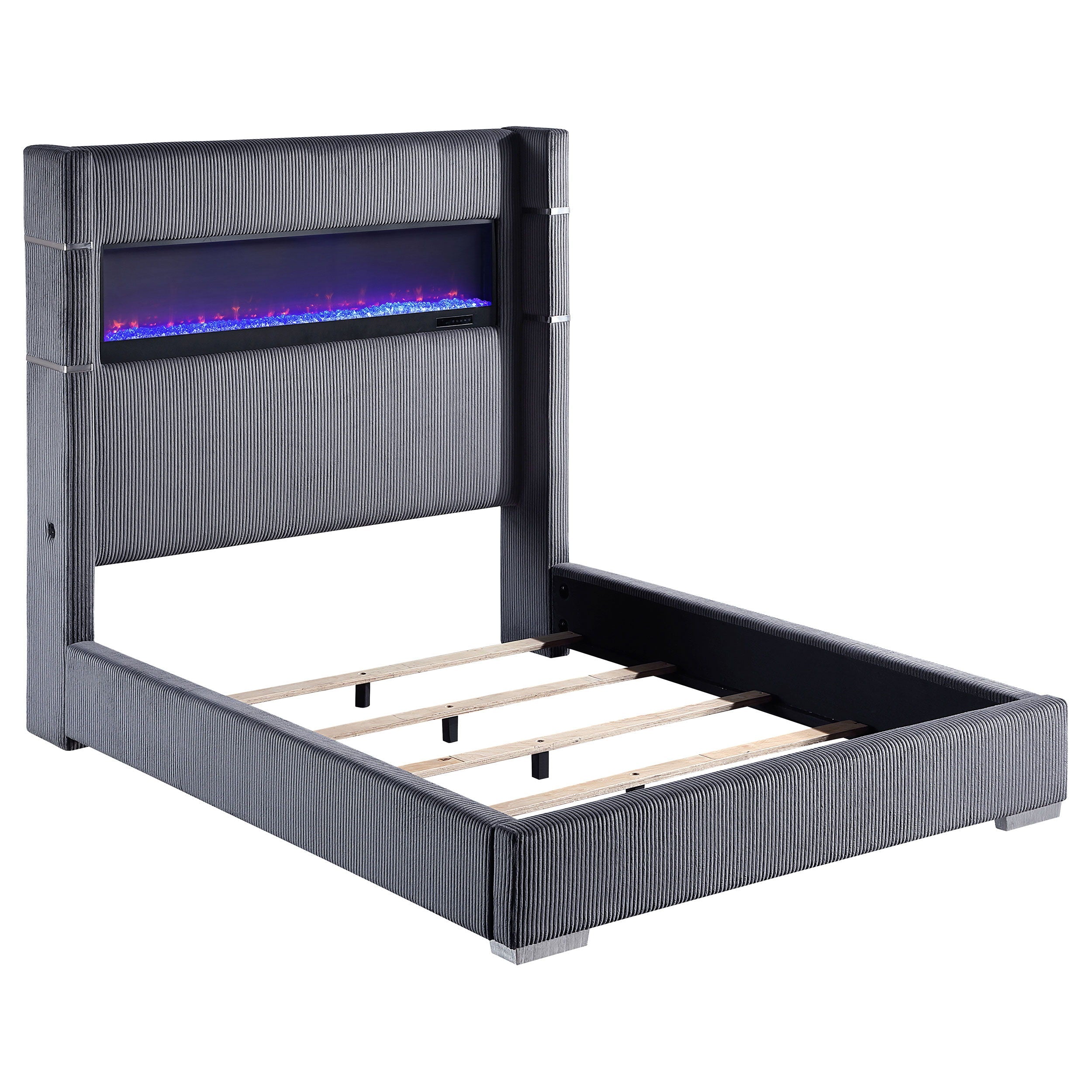 Coaster Fine Furniture Tisdall - Upholstered Fireplace Bed | Meri Furniture