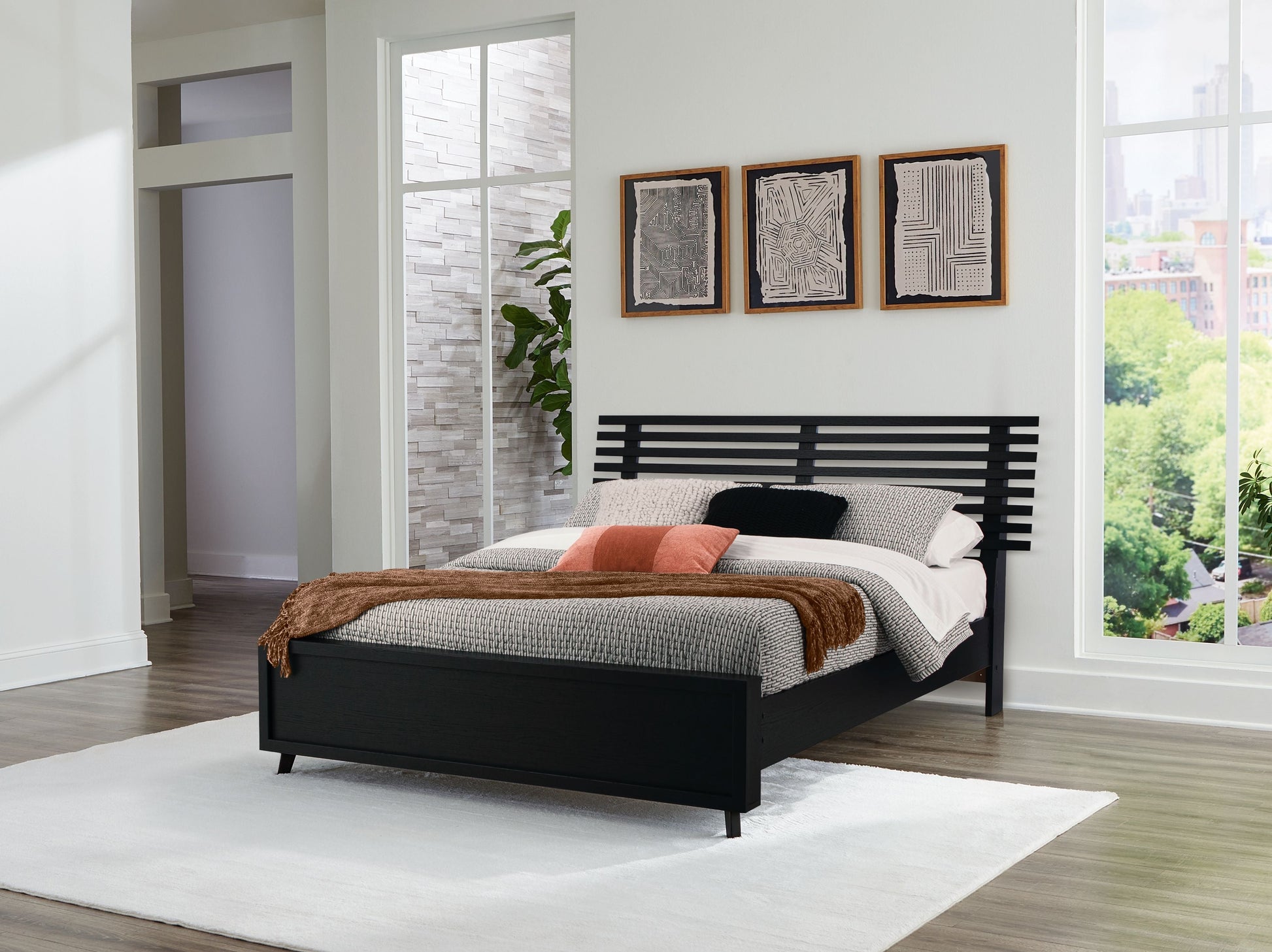 Signature Design by Ashley® Danziar - Slat Panel Bed | Meri Furniture