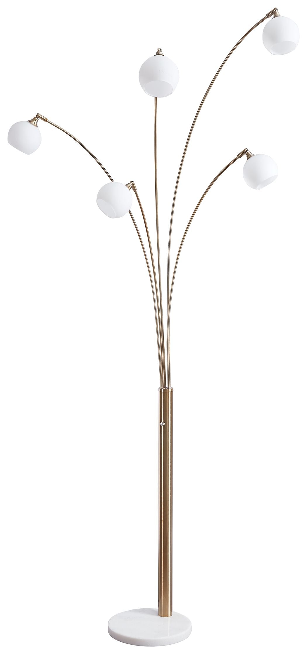 Ashley Furniture Taliya - Champagne / White - Metal Arc Lamp | Meri Furniture