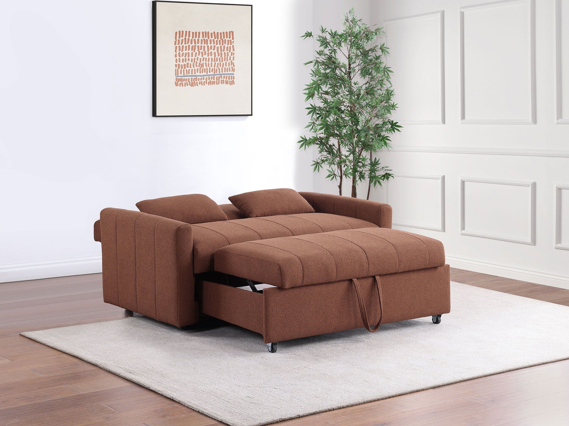 Coaster Fine Furniture Portland - Boucle Upholstered Sleeper Sofa Bed | Meri Furniture