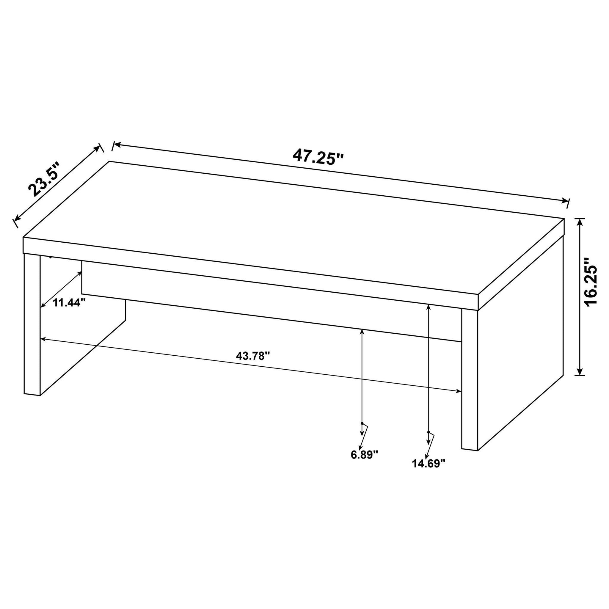 Lynette 2-piece Rectangular Coffee and End Table Set Mango