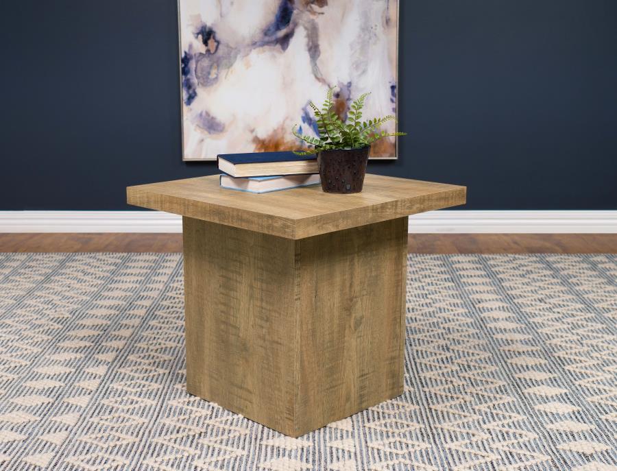 Coaster Fine Furniture Devar - Square Engineered Wood End Table - Mango Brown | Meri Furniture