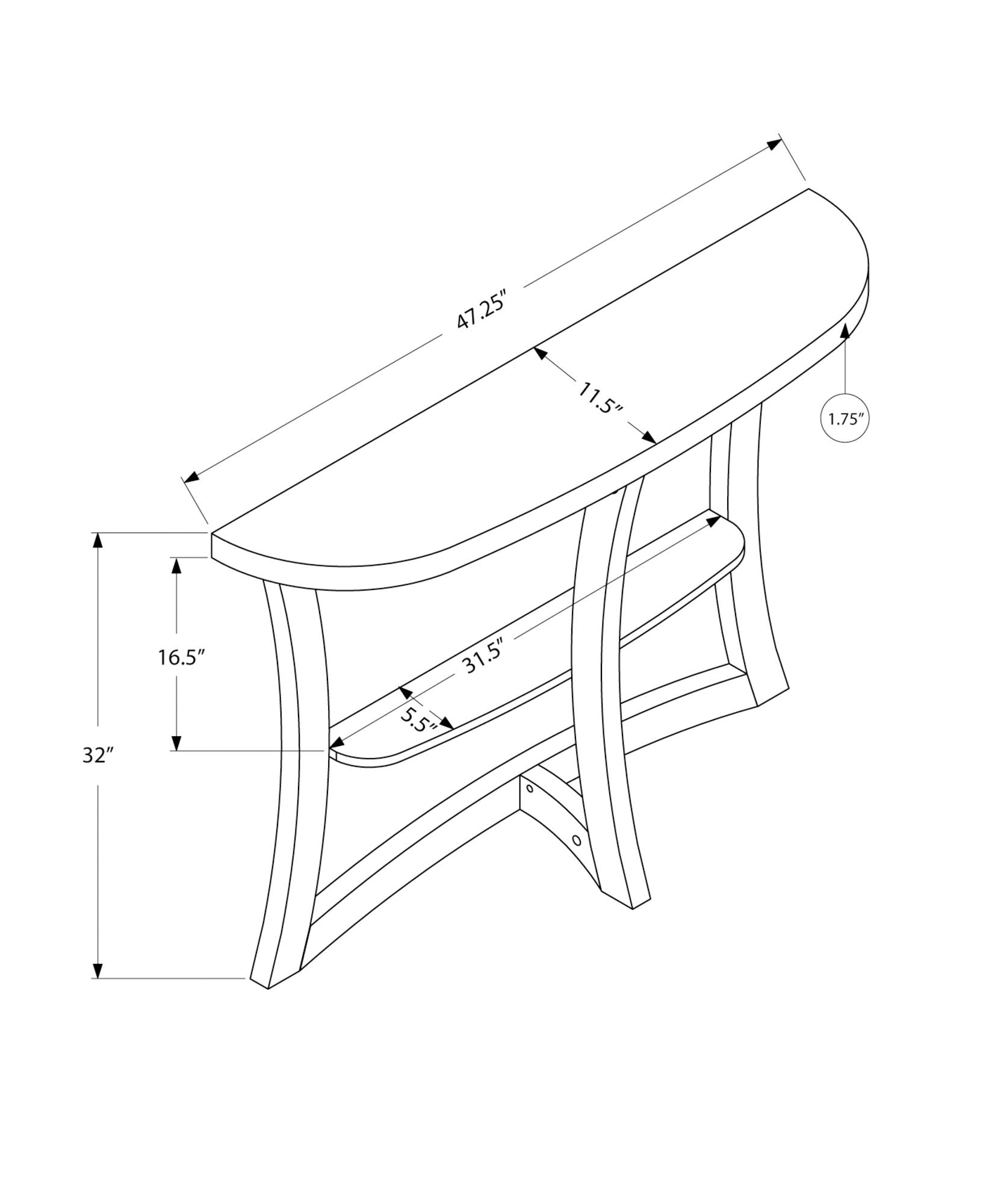 Accent Console Table For Entryway, Stylish - Taupe