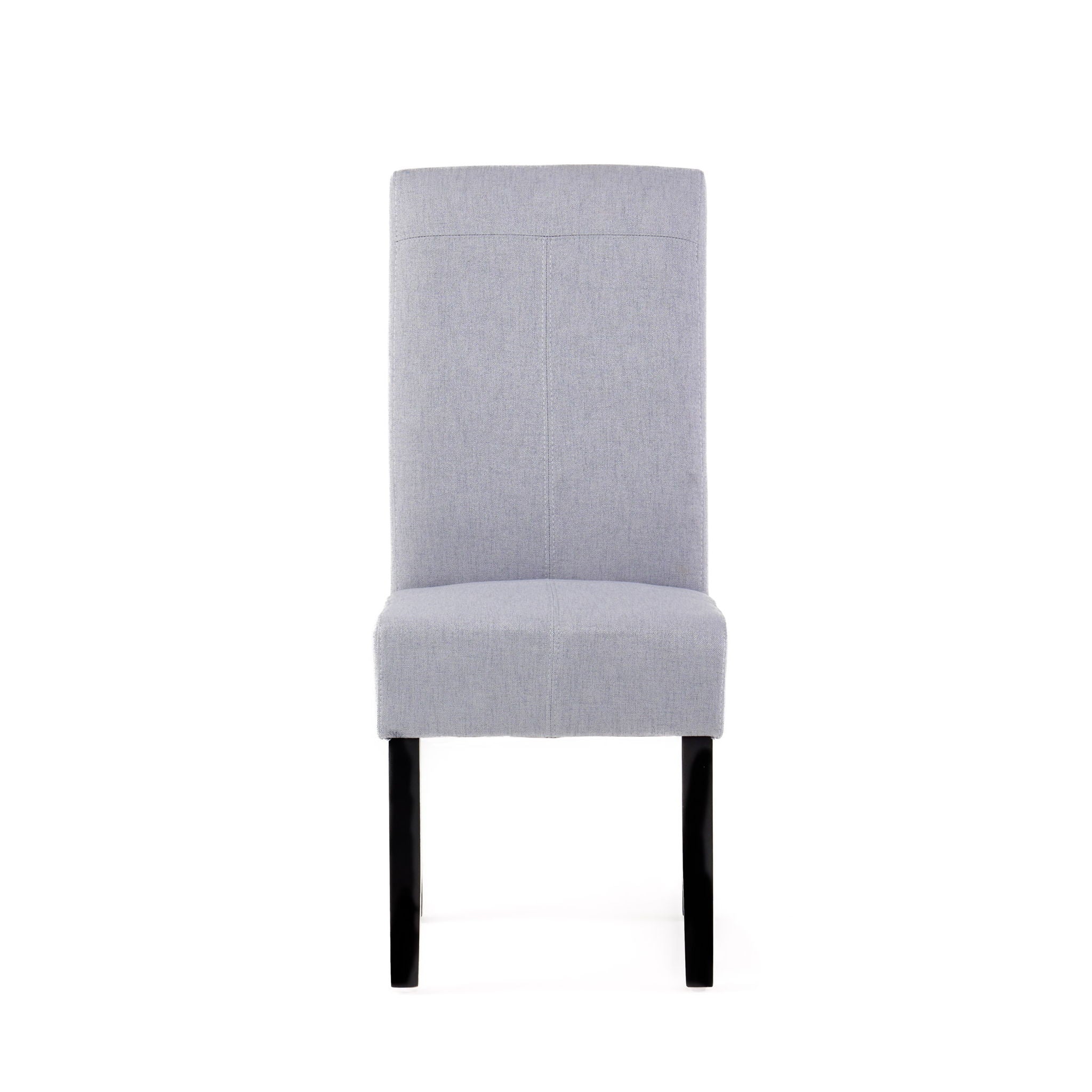 Amaranthine - Upholstered Dining Chair With High Back And Wood Legs (Set of 2) - Light Gray